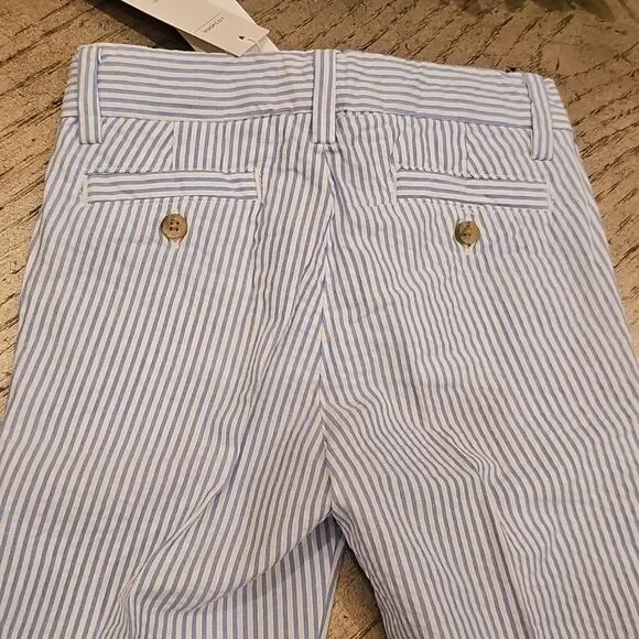 Janie and Jack Blue and White Striped Baby Pants 6-12 Months NWT - Picture 5 of 6